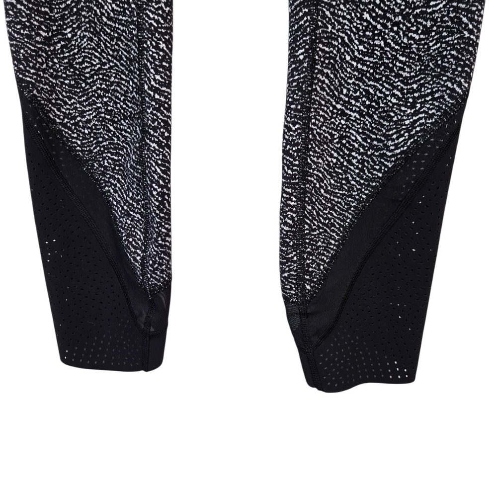 Lululemon Wunder Under Leggings Black White Mesh Laser Cut Luon Women's Size 4 - Picture 3 of 7
